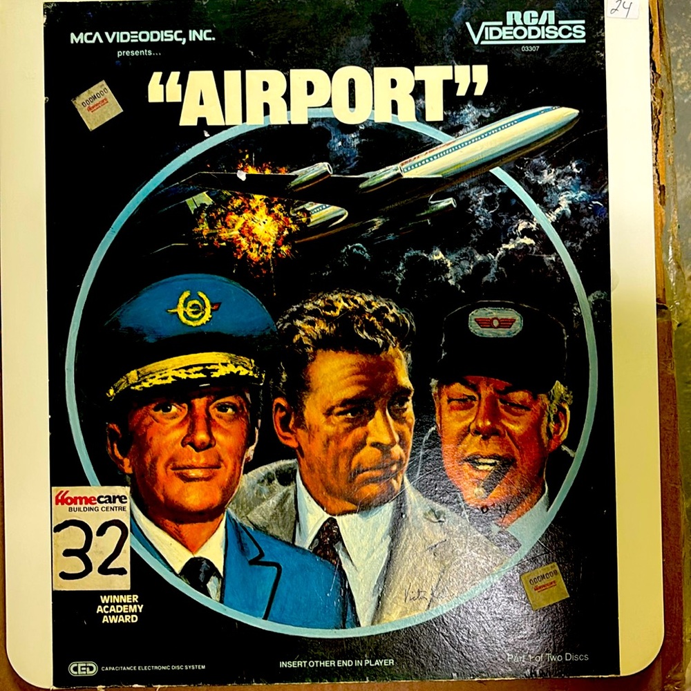 The movie “Airport” on videodisc.